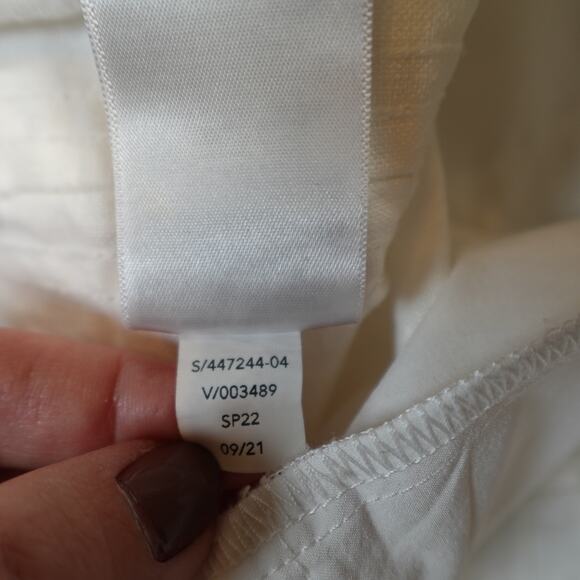 Athleta Pants Womens 16 Cabo Linen Wide Leg Pant White Beachy Relaxed Lagenlook - Picture 9 of 11